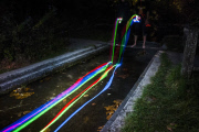 'Neon Luminance' glowstick waterfall photography, California, America - Apr 2013