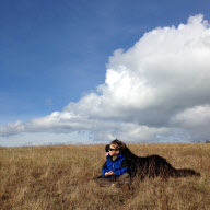 Mother photographs Julian Becker and Max the dog for his Naval officer father, Whidbey Island, Washington, America - Apr 2013