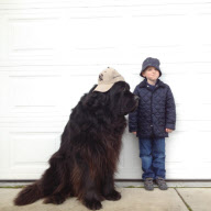 Mother photographs Julian Becker and Max the dog for his Naval officer father, Whidbey Island, Washington, America - Apr 2013