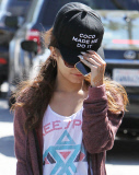 Vanessa Hudgens shows off hand tattoo and funky fingernails