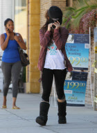 Vanessa Hudgens shows off hand tattoo and funky fingernails