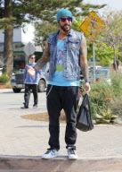 A. J. McLean shows off his tatted guns in Malibu