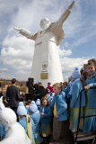 Feierliche Enthüllung der Riesenstatue des polnischen Papstes Johannes Paul II. in Czestochowa