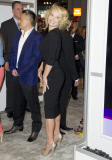 PAMELA ANDERSON ATTENDING A BEAUTY SHOW NY