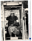 Baroness Thatcher Of Kesteven - Prime Minster - 1985 Mrs Margaret Thatcher Starts Up A Mechanical Digger At A Liverpool St Station Site. Hours Earlier She Was On Tv Insisting That The Thatcher Way Of Running The Country Was Rock Solid. Then Yesterday