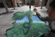 The 3D street art of Joe and Max, Britain - 08 Mar 2013