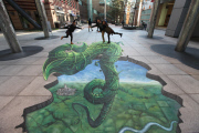 The 3D street art of Joe and Max, Britain - 08 Mar 2013
