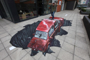 The 3D street art of Joe and Max, Britain - 08 Mar 2013