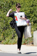 *EXCLUSIVE* Anne Hathaway stocks up on her Household Essentials