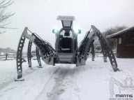 The Mantis Hexapod walking robot vehicle, Winchester, Hampshire, Britain - Apr 2013