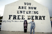 Reaction to the death of Margaret Thatcher, Derry, Northern Ireland, Britain - 17 April 2013