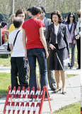 Zagreb Queen Silvia of Sweden visits child care center