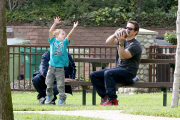 Mark Wahlberg shows his son Brendan some Love