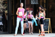 *EXCLUSIVE* Denise Richards is looking frail as she picks up Sam and Lola from Gymnastics