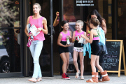 *EXCLUSIVE* Denise Richards is looking frail as she picks up Sam and Lola from Gymnastics