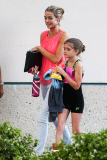 *EXCLUSIVE* Denise Richards is looking frail as she picks up Sam and Lola from Gymnastics