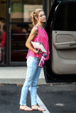 *EXCLUSIVE* Denise Richards is looking frail as she picks up Sam and Lola from Gymnastics