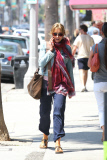 Natascha McElhone strolling on Abbot Kinney in Venice while on lunch break 