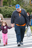 Philip Seymour Hoffman takes his daughter Willa to school