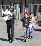 Travis Barker Takes His Kids To A Dance Class 