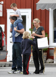 Semi-Exclusive... Sharon Stone Grabs Ice Cream with Her Two Sons 