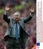 Manchester United V Chelsea 08/05/11 At Old Trafford Premier League Match. Manchester United Won The Game 2-1 Sir Alex Ferguson Bows And Salutes The United Fans