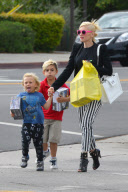 Gwen Stefani takes Kingston and Zuma out for models