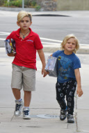 Gwen Stefani takes Kingston and Zuma out for models