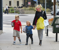 Gwen Stefani takes Kingston and Zuma out for models