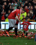 Fussball: Meisterfeier Manchester United nach dem Spiel gegen Swansea