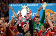 Fussball: Meisterfeier Manchester United nach dem Spiel gegen Swansea