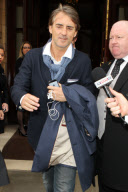 Manchester City team leaving their hotel, London, Britain - 14 May 2013