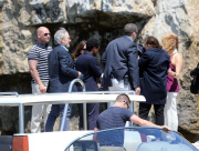 Steven Spielberg and his familly had lunch at Eden Roc hotel in Cannes.