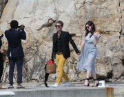 Steven Spielberg and his familly had lunch at Eden Roc hotel in Cannes.