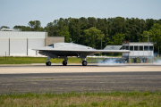 An X-47B Unmanned Combat Air System demonstrator launches from the flight deck of the aircraft carrier USS George H.W. Bush, Atlantic Ocean - 14 May 2013