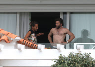 Joel Edgerton with his familly at Eden Roc hotel during Cannes Film Festival.