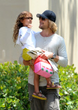 Gabriel Aubry Picking up his Daughter Nahla from School