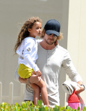 Gabriel Aubry Picking up his Daughter Nahla from School