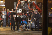 *EXCLUSIVE* Usher shoots his new video in Downtown LA