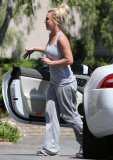 Britney Spears Visits A Rehearsal Studio 