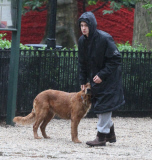 Andrew Garfield Playing With His Dog Ren