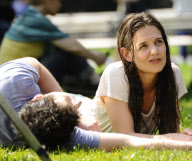 Katie Holmes On Set Of 'Mania Days' 