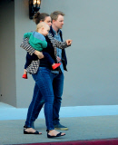 Emily Deschanel and David Hornsby Take Baby Lamar To Dinner 