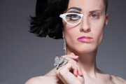 Series of portraits of drag queens in half-drag, New York, America - Apr 2013