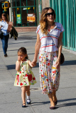 Sarah Jessica Parker in a rush forgets one of Tabitha's socks