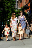 Sarah Jessica Parker in a rush forgets one of Tabitha's socks
