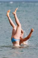  Ireland Baldwin and Slater Trout PDA in Hawaii **NO Australia**