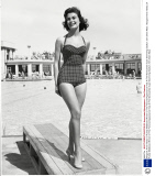 Margaret Anne Helsby Of Ruislip Middlesex Winner Of The Personal Appearance Heat At The Morecambe Super Swimming Stadium. 50's Swim Wear. 