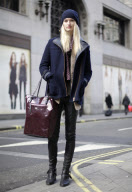 Street style, London, Britain - 15 Jan 2013