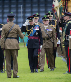 Prince Charles presents new colours to the Mercian Regiment at the Sixways Stadium, Worcester, Britain - 06 Jun 2013